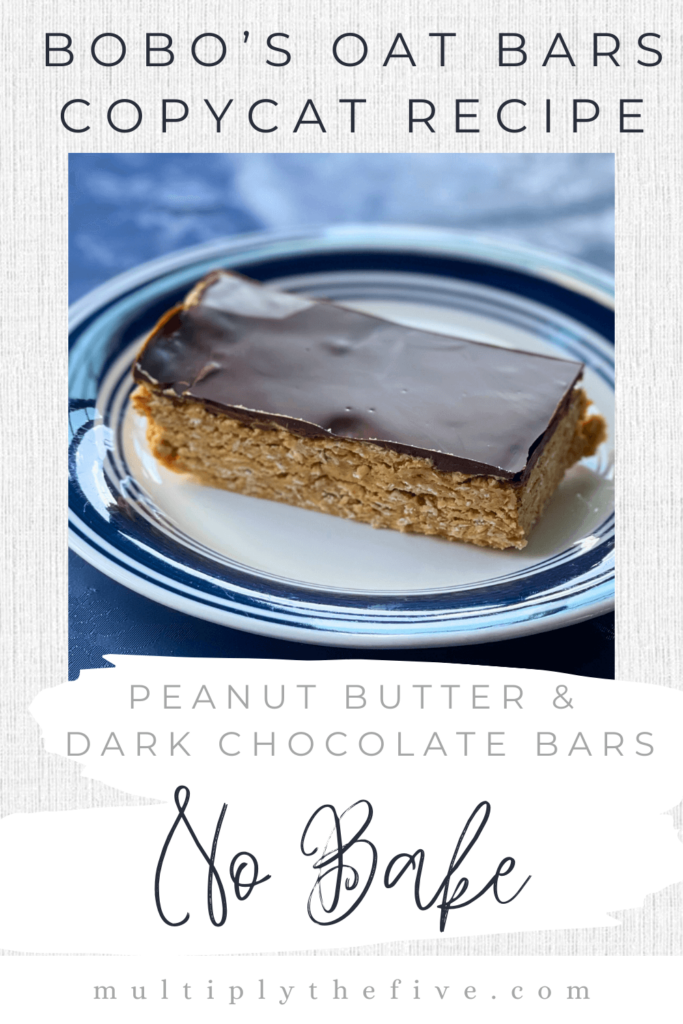 pin image for pinterest of the no bake peanut butter and dark chocolate bars recipe