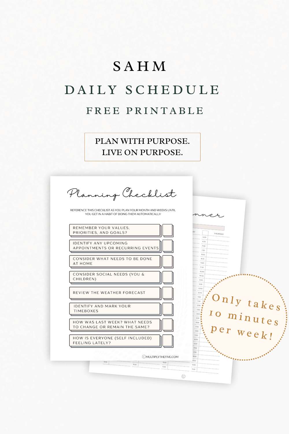 preview image of the sahm daily schedule printable