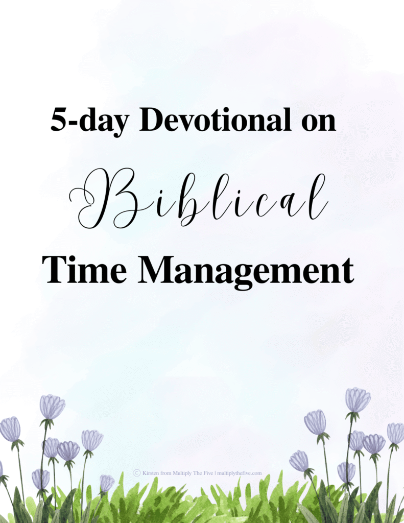 biblical time management devotional cover