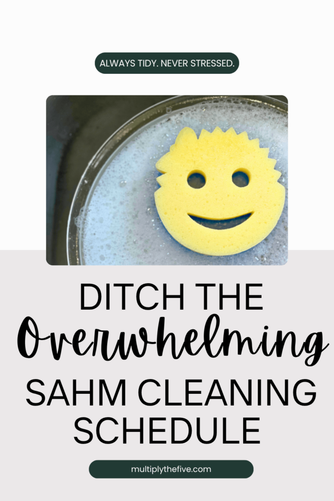pinterest image for users to pin the sahm cleaning schedule post