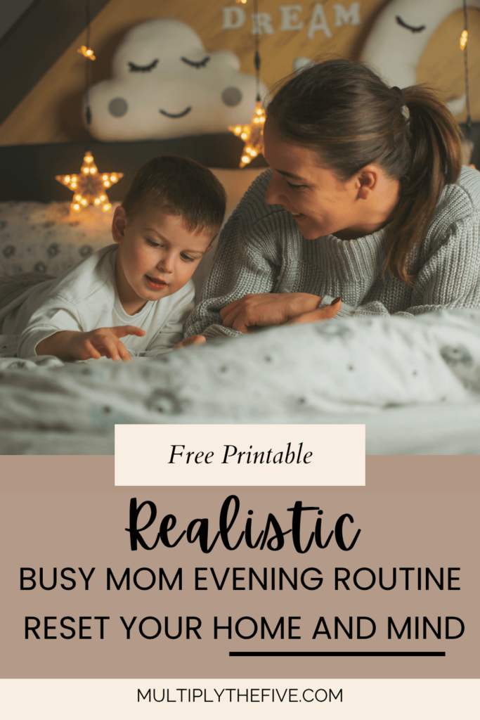 pin image for realistic evening routine