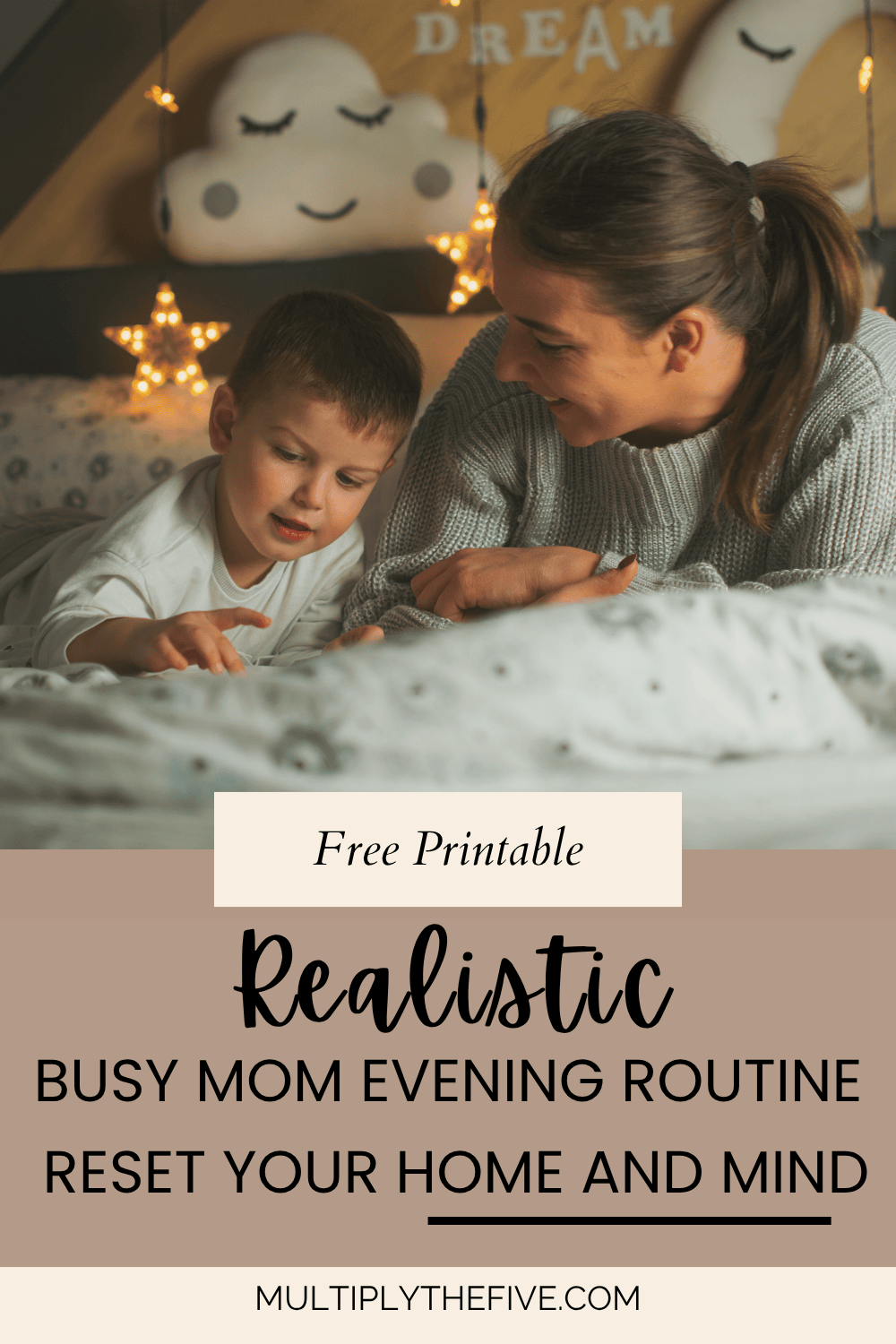 pin image for realistic evening routine