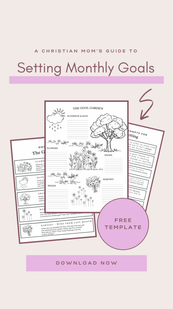 goal setting template pin